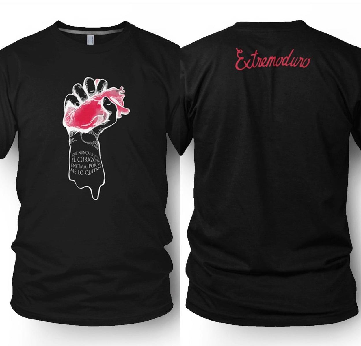 Heart on Fire Extremoduro Rock Band Oversized Y2k Men Women Heavy Cotton High Street Harajuku Female Male Streetwear Clothing 4XL