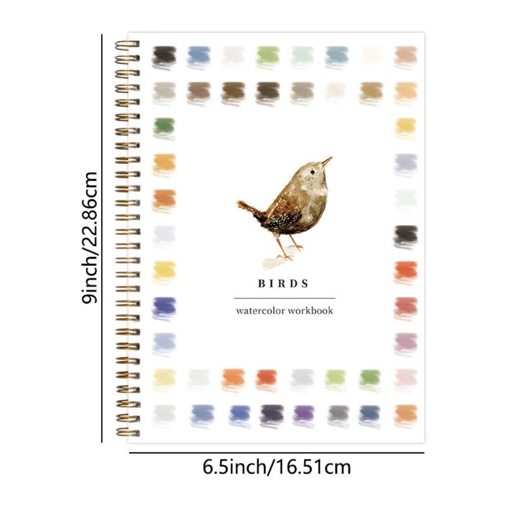 With Color Palette 12 Colors Watercolor Paint Set Watercolor Paint Book  for Kids Adults Teens