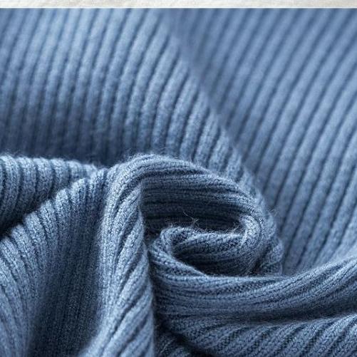 Autumn and Winter Women's Crew Neck Sweater Slim Fit Long Sleeve Pullover Knitwear Stretch Knit Top