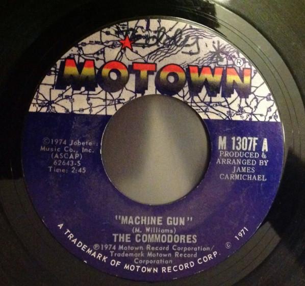 7inch Record COMMODORES - Machine Gun M1307F Motown 1974 US Dance & Electronica Used