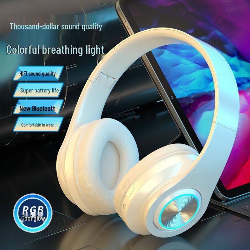High-Bass Wireless Bluetooth Luminous Headset for Sports & Gaming