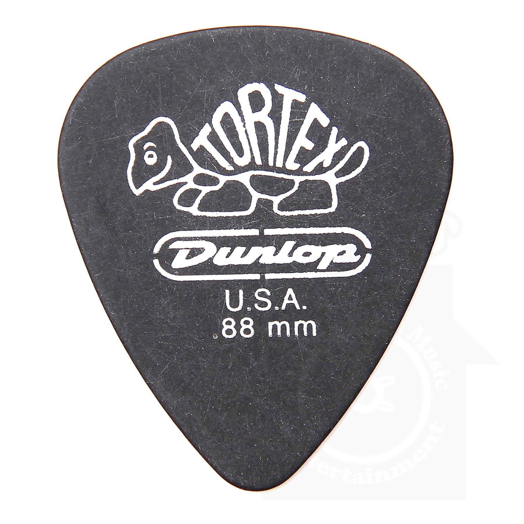 

Jim Dunlop Tortex Standard Pitch Black Picks (24-Pack) 0.88mm, Includes a Musent Custom Players Pick | 488B088-BLK-24P