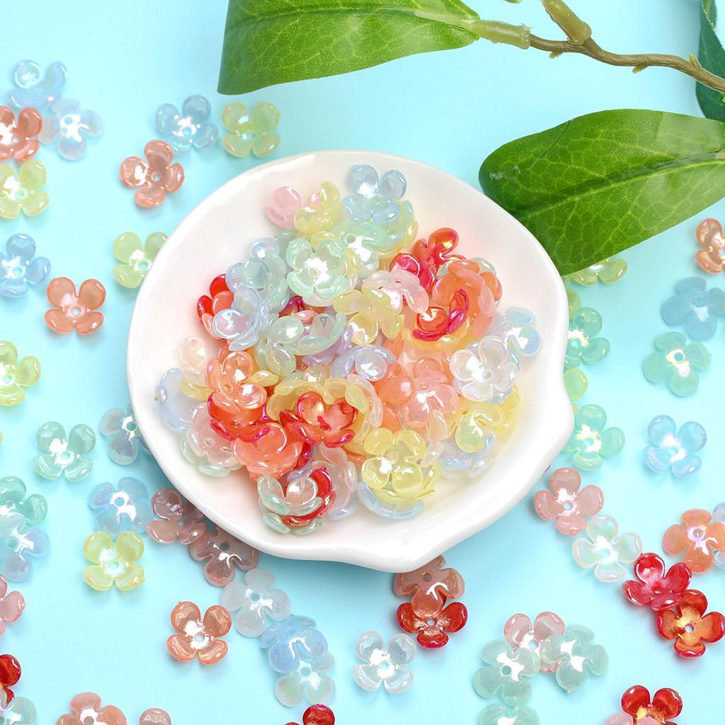 Hanmade Bright Face Antique 10mm Earring Accessories Petal Loose Beads Acrylic Handmade Materials Material Fashion
