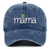 Mama Letter Embroidery Adjustable Solid Color Baseball Cap Sun Protection Summer Women Washed Material Snapback Dad Hat
