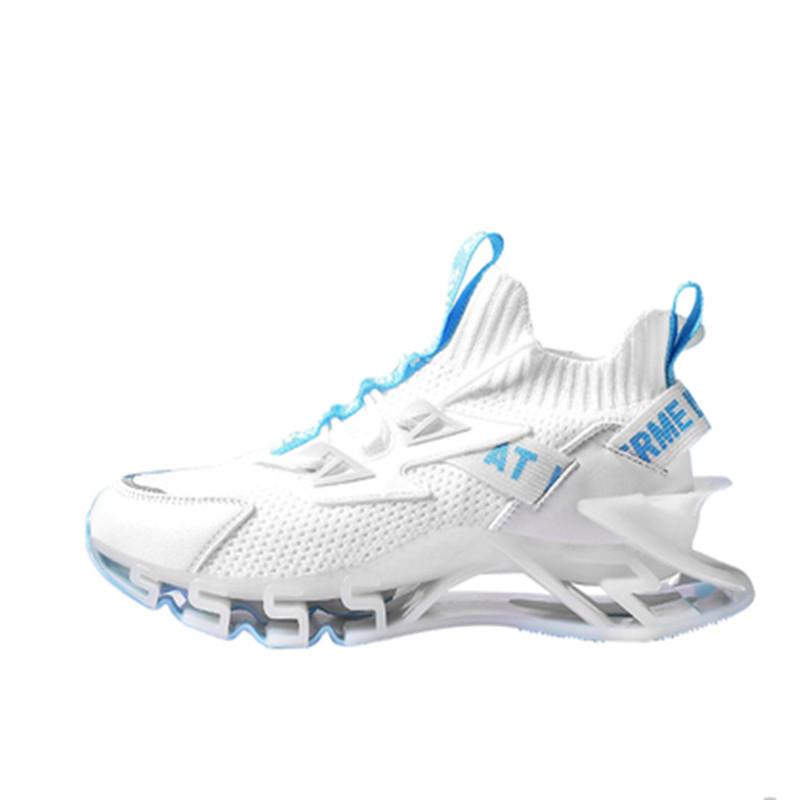 Módní pánské letní síťované běžecké tenisky Pánské síťované prodyšné bílé běžecké vycházkové boty Protiskluzová obuv