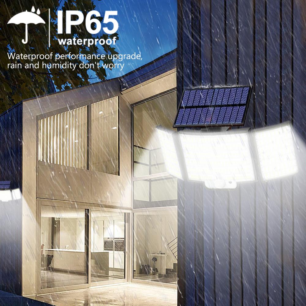 234LED Solar Outdoor Lights Motion Sensor Super Bright Solar Flood Lights Remote Wall Lights Waterproof 3 Modes Patio Garden Gar