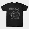Heren Zwart Bedrukt T-shirt Kan Ik Een Gevoel Lenen? - Outline Zwart No-Cut Transferpapier Print Katoenen T-shirt