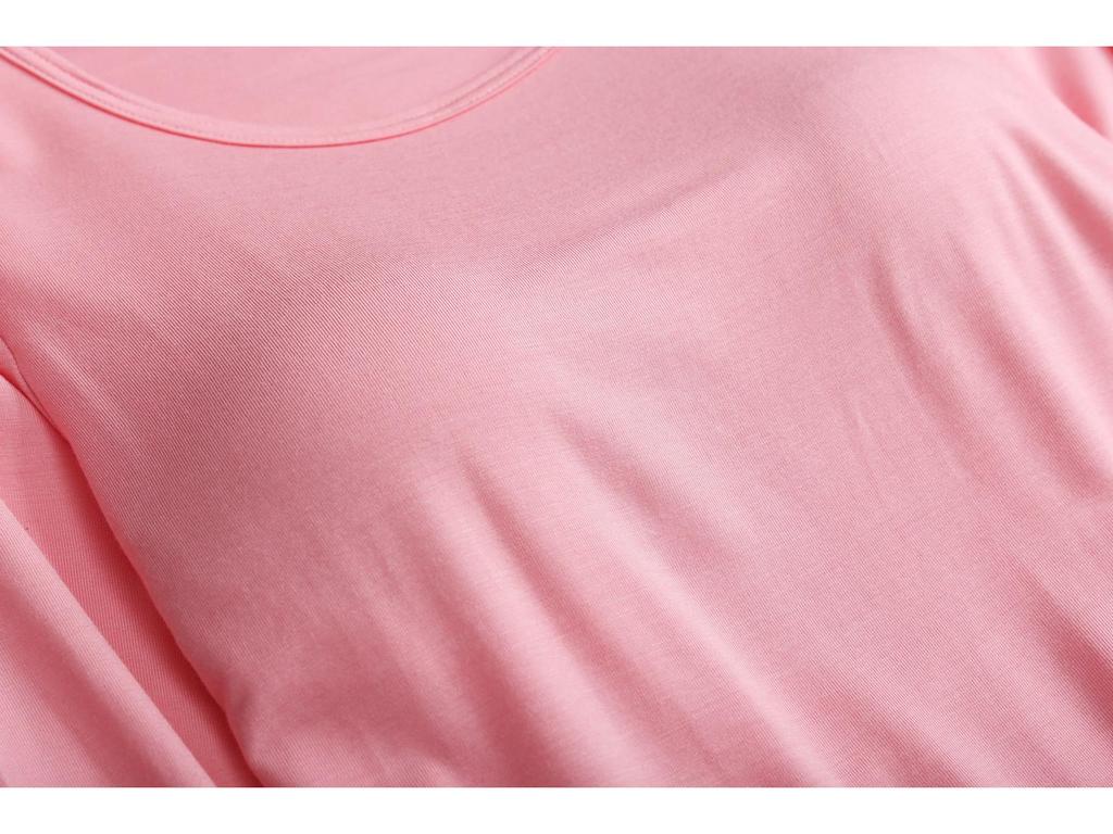 Damen Einfarbiges Langarm-Top mit eingebautem BH-Cup – Schlichter Herbst-/Winter-Stil