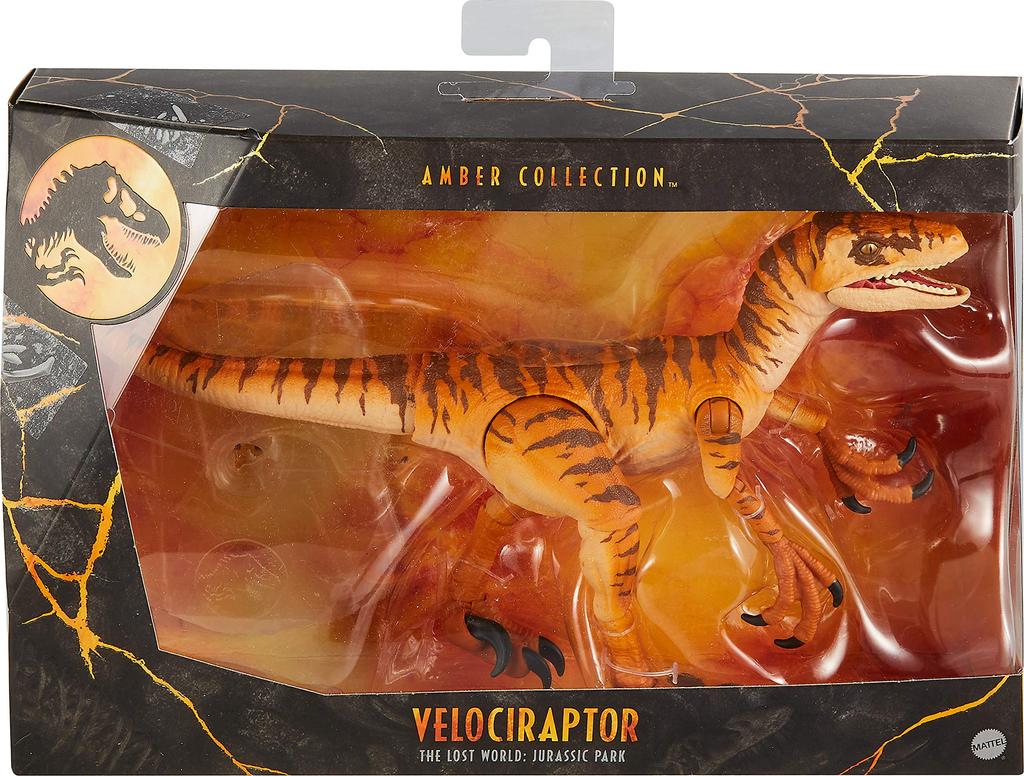 Mattel JURASSIC WORLD Amber Collection Velociraptor Years Old and GWP85 [8 Up]