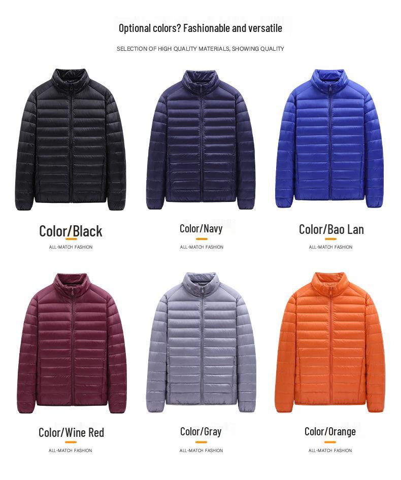 Leichte Herren-Daunenweste - Herbst/Winter Kollektion 2024, Trendiger Koreanischer Lässiger Stil, Weiße Entendaunenjacke