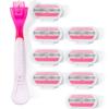 Triple-Layer Women's Manual Razor Set - Effortlessly Removes Underarm and Leg Hair