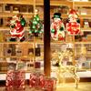 Christmas Santa Claus Snowman Suction Cup Window Hanging Lights Christmas Decoration for Home New Year LED Decorative Lights