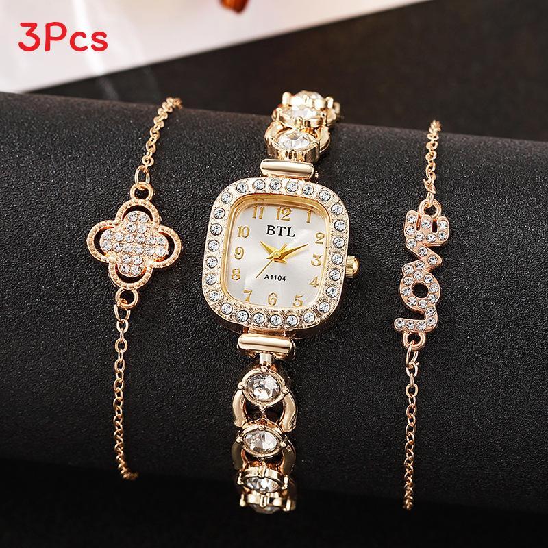 Womens Quartz Wristwatch With Jewelry Buckle For Elegant Gift And Casual Outfits