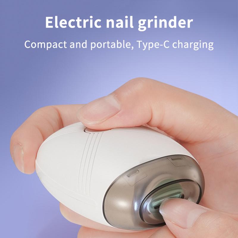 Electric Nail Filer Rechargeable Fingernail Polisher With Light Automatic Electric Nail Clipper For Nail Care And Polishing