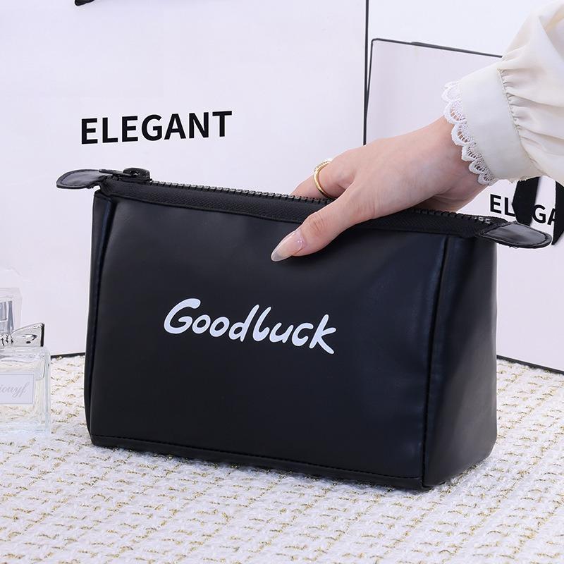 

1pcs Waterproof PU Leather Cosmetic Bag Portable Travel Toiletry Pouch Makeup Organizer for Outdoor Trip & Daily Use