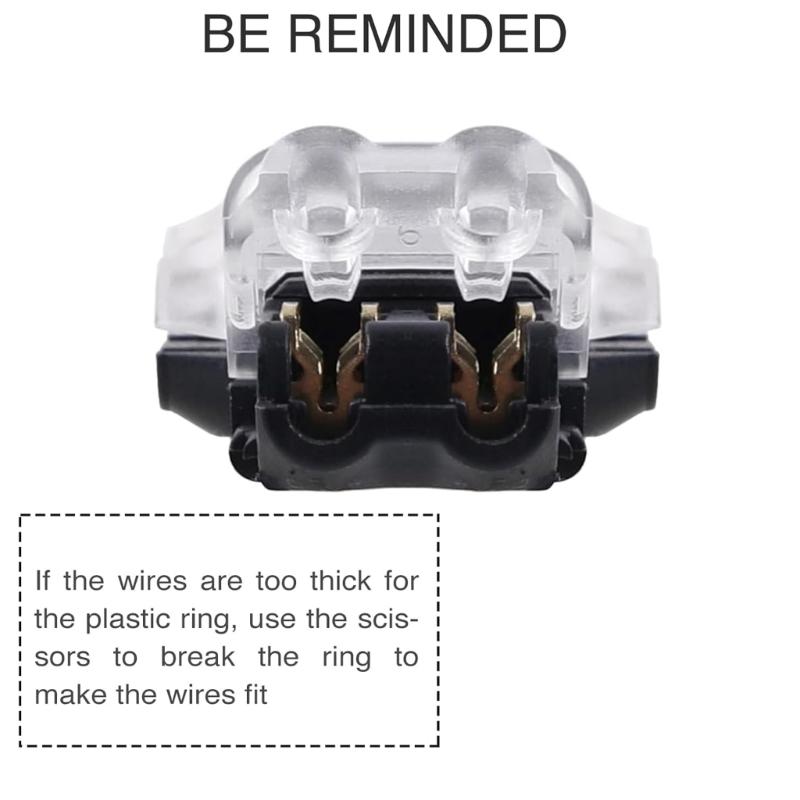 20Pcs 3 Way 2 Pin Wire Connectors Solderless Wire Splices Connectors Low Voltages and High Voltages Wire Connectors