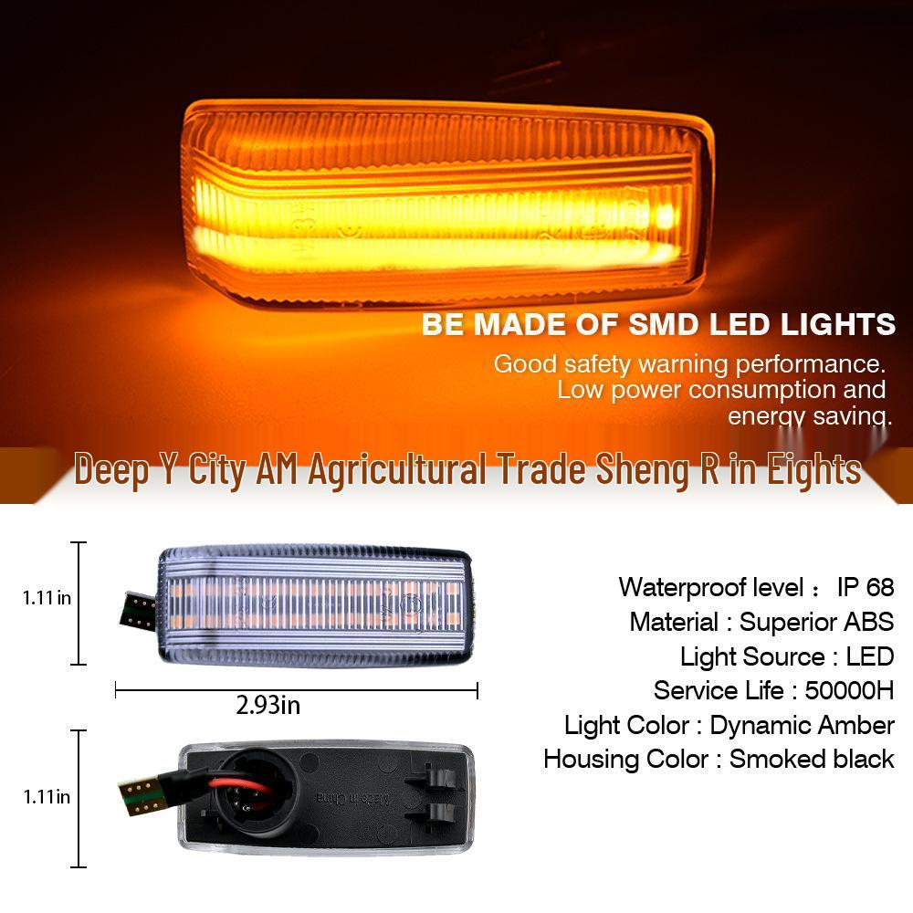Mercedes W201/W202/W124/W140/R129 Side Dynamic Flowing Water Fender Turn Signals
