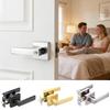 Privacy Door Handle Lock Heavy Duty Interior Bedroom Bathroom Office Door Knob with Lock for Home Security Safety