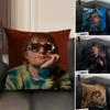 Electronic Music Pop Singer E-Ed Sheeran Pattern Printed Pillowcase For Living Room Sofa Cushion Cover & Bedroom Decor