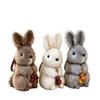 Plush Squirrel Plush Rabbit Keychain Fluffy Plush Bunny Bag Pendant  Car Key Ring