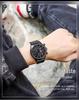 Sanda Cool Large Dial Six-Needle Waterproof Men's Watch with Genuine Leather Strap - Trendy and Fashionable Design.
