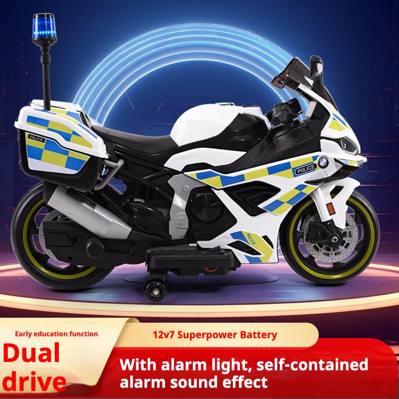 Çocuk Elektrikli Motosiklet Çift Sürücülü Çocuk Arabası Uzaktan Kumandalı Bluetooth Müzik LED Işık, Erken çocukluk eğitimi fonksiyonu