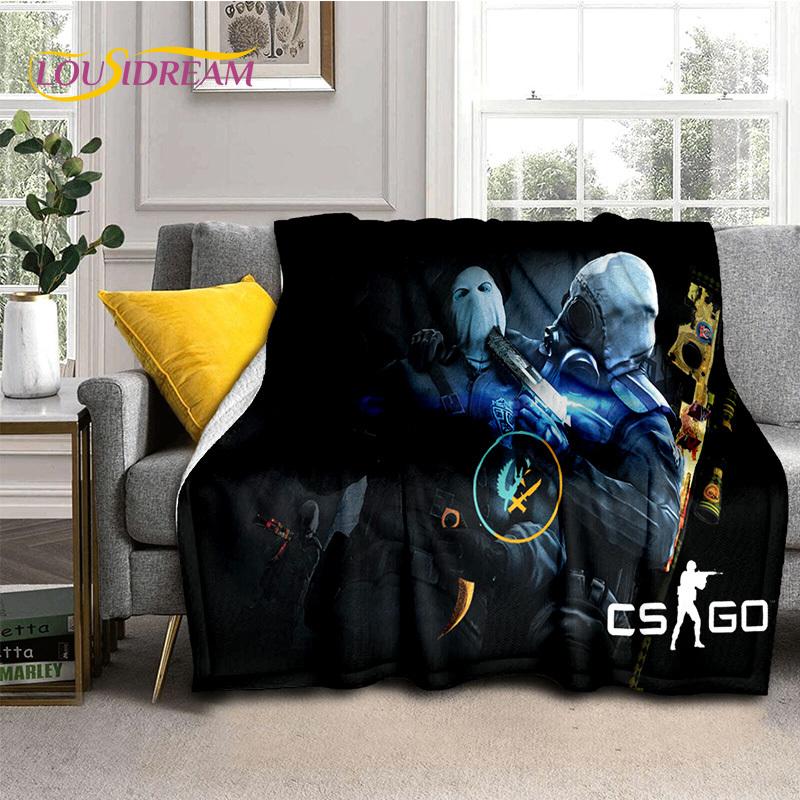 CS GO, Counter Strike Hra Hráč Měkké Flanelové Deky, Deku na Přikrytí Pohodlná Deka na Piknik Postele Pohovku Domov Ložnice Dárky