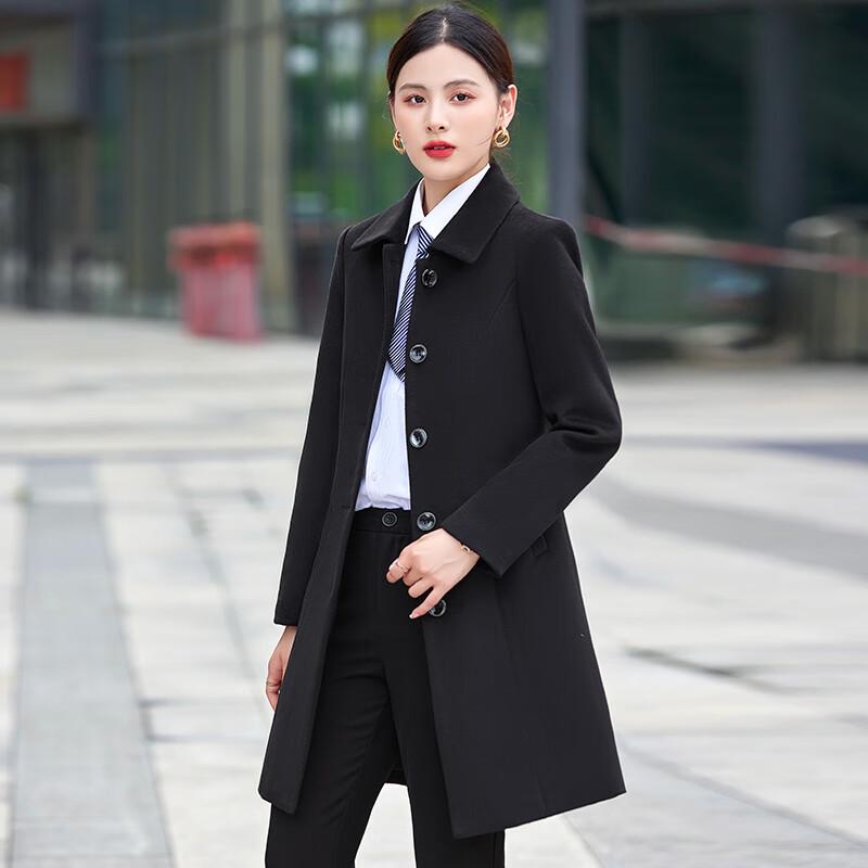 Women's Mid-Length Padded Wool Blend Coat