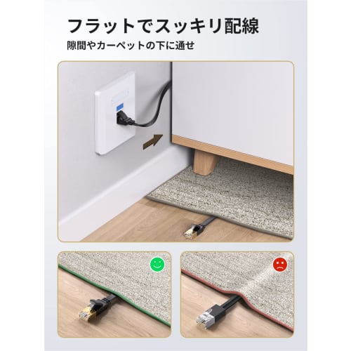 UGREEN LAN Cable Category 7 3M RJ45 Connector Gigabit 10Gbps/600MHz CAT7 Compliant Ethernet Cable STP Nail Break Prevention Shield Compatible with Mod
