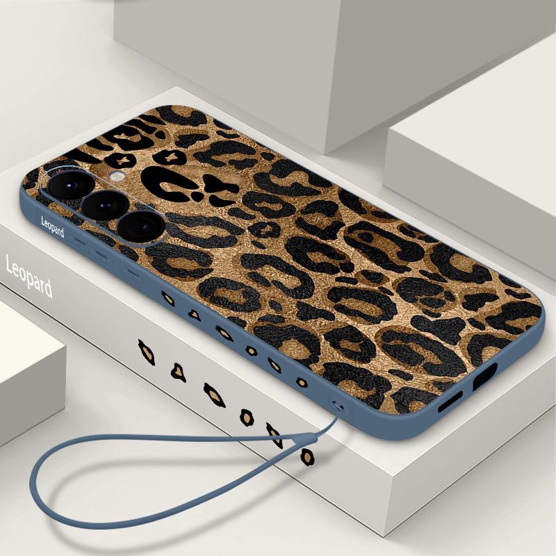 Leopardenmuster Hülle Für Samsung Galaxy S26 S25 Ultra S24 S23 S22 Plus S21 FE A15 A16 A17 A35 A36 A54 A55 A56 5G Weiche Hülle