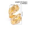 DIEZI Exaggerated  Gold Silver Color Metal Leaves Cuff Bangles for Women Men Punk Geometric Wrap Bangle Bracelet Party Jewelry