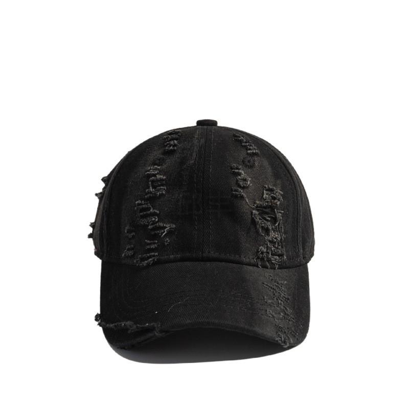 

Retro Style Wash Cotton Baseball Hat With Wide Brim And Sun Protection For Casual Wear чёрный