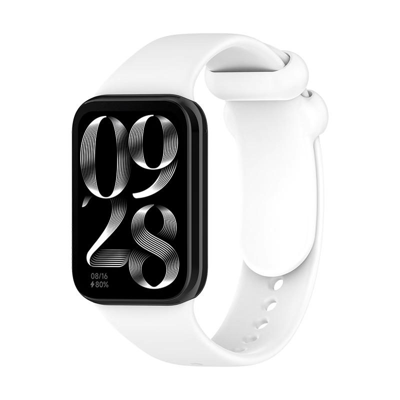 

Спортивный силиконовый ремешок для Xiaomi Band 9 Pro Miband 8Pro Мягкий ТПУ браслет-заменитель Дружелюбный к коже Correa белый