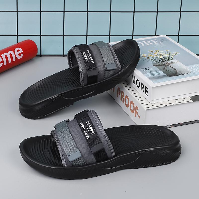 Summertime New Mens Slide Shoes Outside Beach Sandal Shoes Mens Lightweight Slides Men Daily Wear Shoes Flip-Flops Home Slide Shoes Beach Shoes