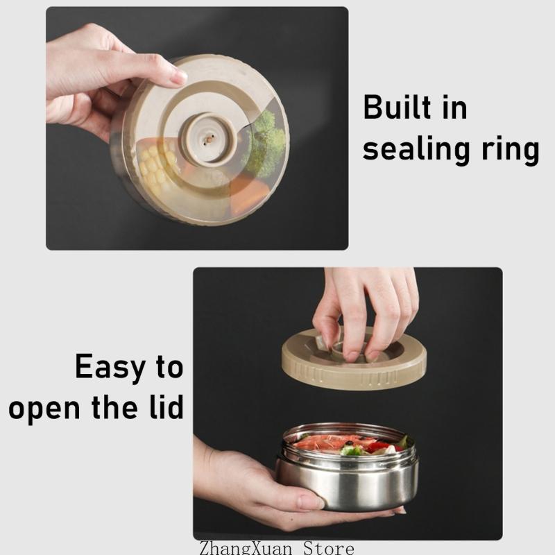 3XUF Stackable Nonrust Steel Heat Capacity Leak Proof Insulated Lunch Container For Hot Soup Meals Travel Hiking