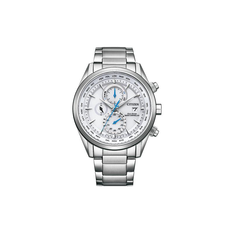 

CITIZEN Eco-Drive Series Radio Wave Artificial Sapphire Mirror Automatic Time Adjustment Fashion Casual Waterproof Sports Watch Optical Qua AT8260-85A синій