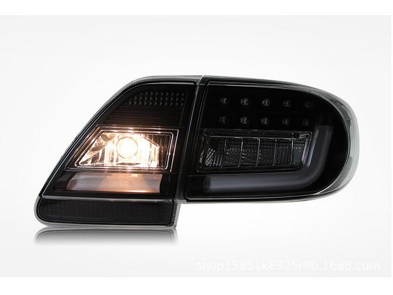 LED Taillight Assembly for 11-13 Toyota Corolla: DRL, Brake & Turn Signal, Smoked Black