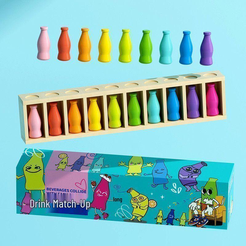 

Guess the Drink: Bottle Memory Game - Fun Educational Toy for Parent-Child Interaction