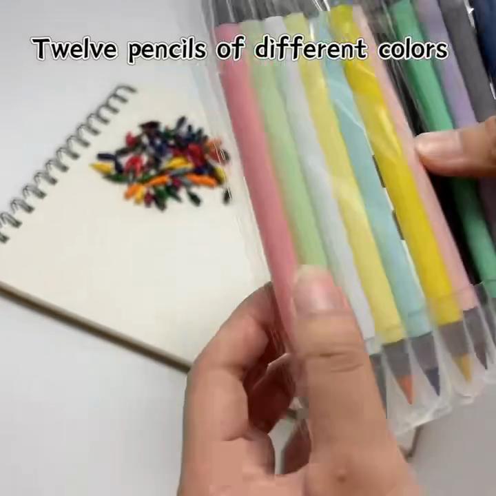 Eternal Black HB Macaron Colored Pencil - No Sharpening Needed, Break-Resistant Technology Inkless Pen.