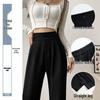 Schwarze High-Waist Straight-Leg Hosen für Damen, Slim Fit, für Frühling/Sommer 2026