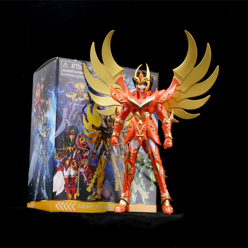 19cm Anime sacred Saint Seiya Figure Phoenix Ikki Hyoga Seiya Shiryu Standing Figure Toy Collection Decoration Japanese Dolls