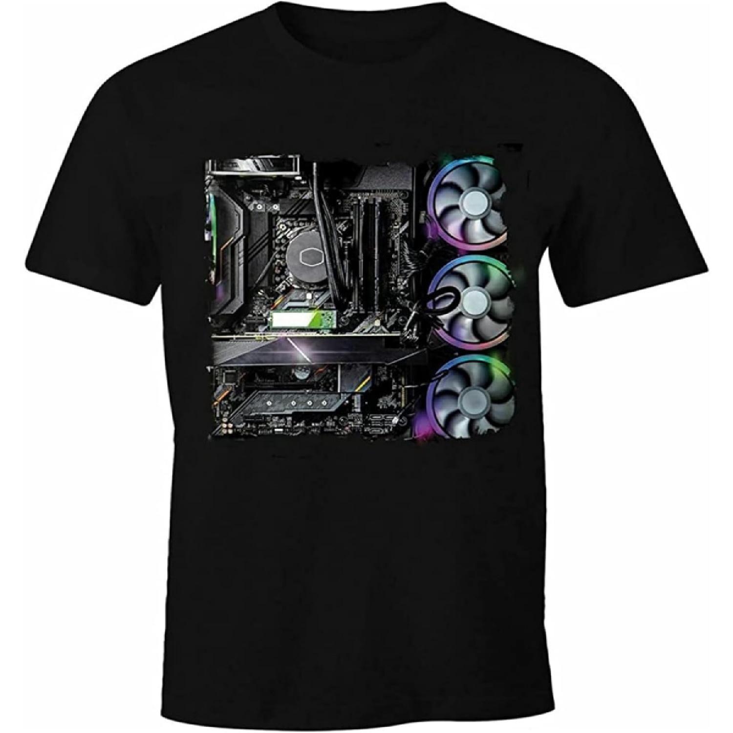 HMADSBRAVE Mens T-Shirt Gaming Computer Nerd Gift Computer Science Gamer Gaming Black XS XXXXXL разноцветный