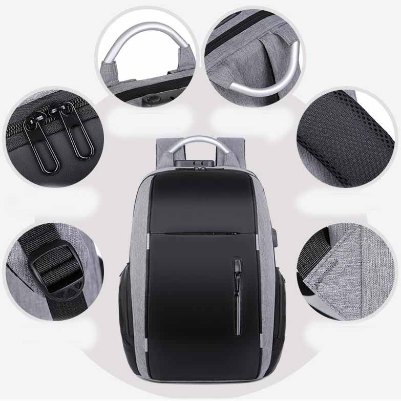 Multifunkční batoh na notebook pro podnikání a notebook USB nabíjení Night Reflection Pánský batoh Casual Bag
