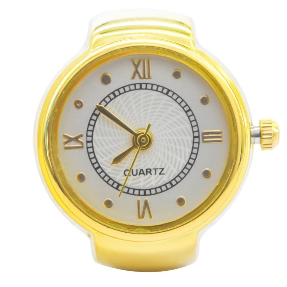 Hot Sales Creative Roman Literal Ring Watches With Cases, Finger Round Dials For Couples And Men