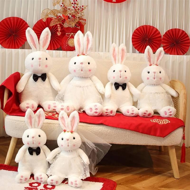 Couple Wedding Rabbit Plush Toy Stuffed Animal Doll Home Decoration Kids Gift