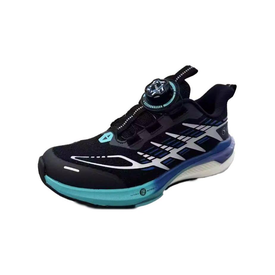 Anta Kids Victory Tough Bounce 2.0 Comfortable Versatile Trendy Non-Slip Low-Top Kids Running Shoes Kids Sneaker Black Blue 312345502-9