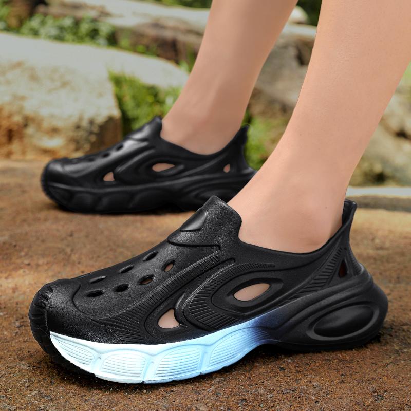 Summer Men Sandals Beach Slippers Fashion Outdoor Slippers Casual Beach Water Sports Shoes Breathable Hollow Flip Flops Cheap Male Aqua Sneaker