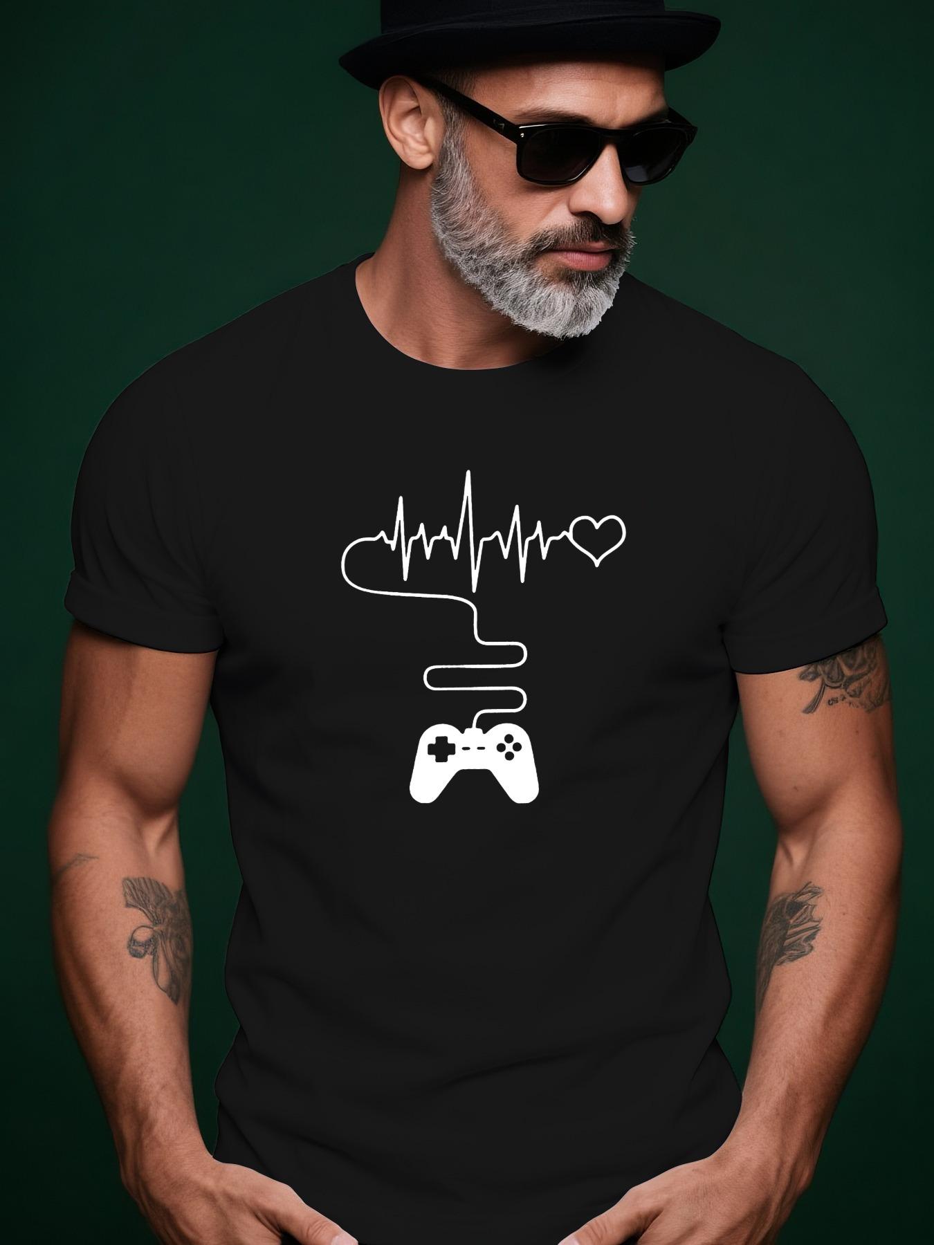 ECG Game Controller Trendy Streetwear Summer Casual Crew ... S