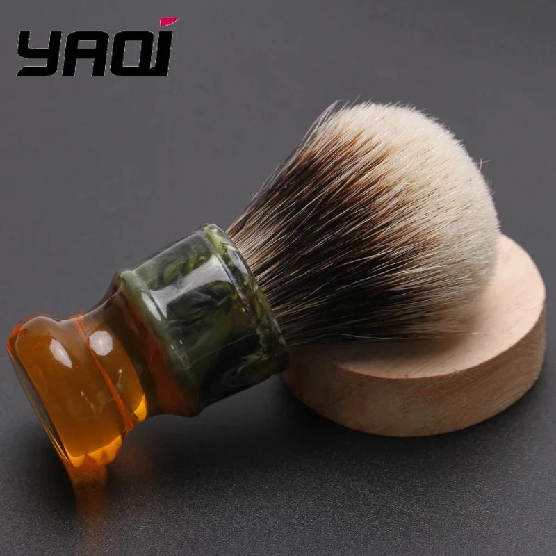 YAQI 22MM Sagrada Familia Two Band Badger Hair Resin Handle Men Wet Shave Brushes And a Shaving Soap Set