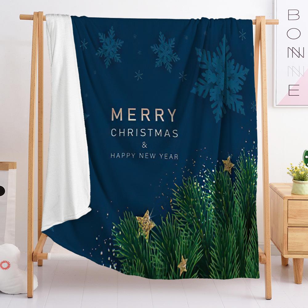 Flannel Blanket Bedroom Blanket European And American Blanket Digital Printing Christmas Blanket Bedroom